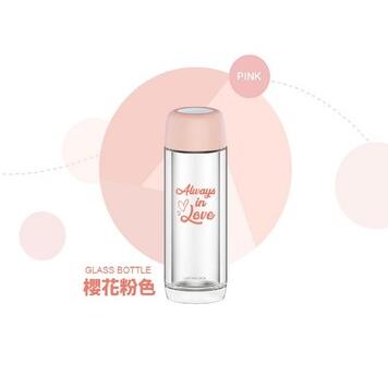 【LOCK & LOCK 樂扣樂扣】個性雙層耐熱玻璃水壺300ml(粉紅)-台灣玻璃館