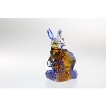 琉璃十二生肖(兔)-台灣玻璃館