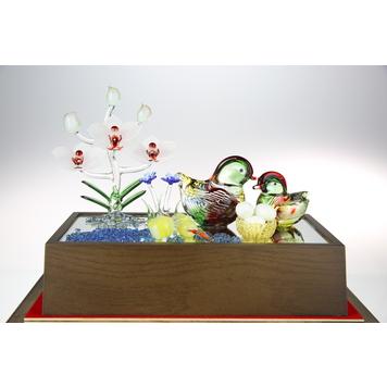 鴛鴦閉合(花)(含框)-台灣玻璃館