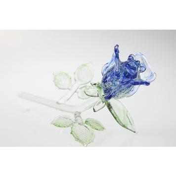 夜光大玫瑰(藍)-台灣玻璃館