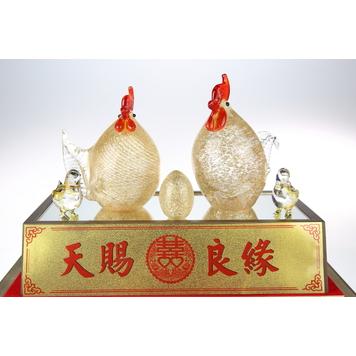 起家(福氣雞)(含框)-台灣玻璃館