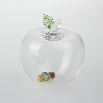 繽紛骰子蘋果(綠)-台灣玻璃館