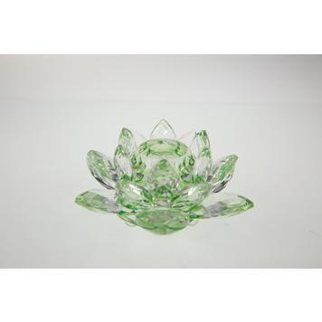 水晶蓮花50mm(綠)-台灣玻璃館