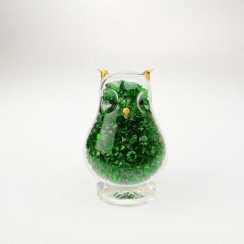 晶鑽貓頭鷹(綠色)-台灣玻璃館