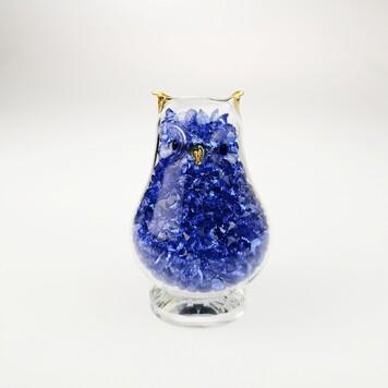 晶鑽貓頭鷹(藍色)-台灣玻璃館