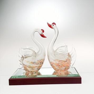 永浴愛河(6吋天鵝)/白橘-台灣玻璃館