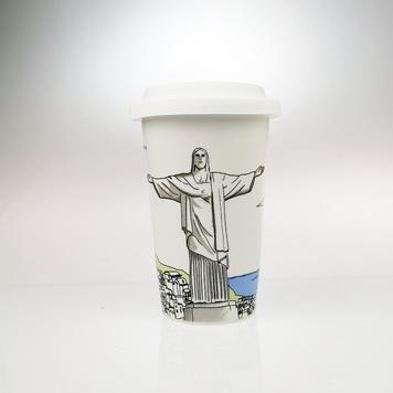 雙層陶瓷杯(巴西-里約救世主)-台灣玻璃館