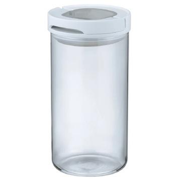白色密封保鮮罐L-台灣玻璃館