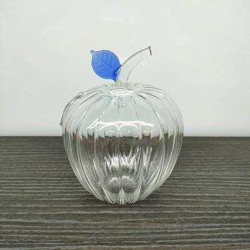 條紋蘋果錢筒(藍)-台灣玻璃館