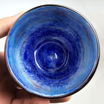 玻璃天目杯-淺藍-台灣玻璃館