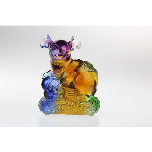 琉璃十二生肖(鼠)-台灣玻璃館