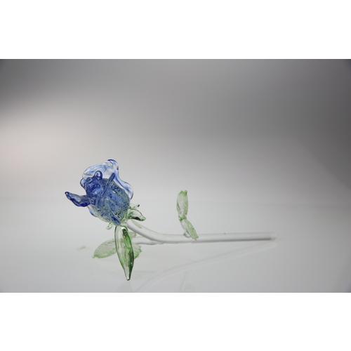 夜光大玫瑰(藍)-台灣玻璃館