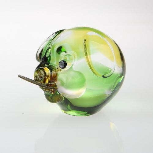 咬錢豬(綠)-台灣玻璃館