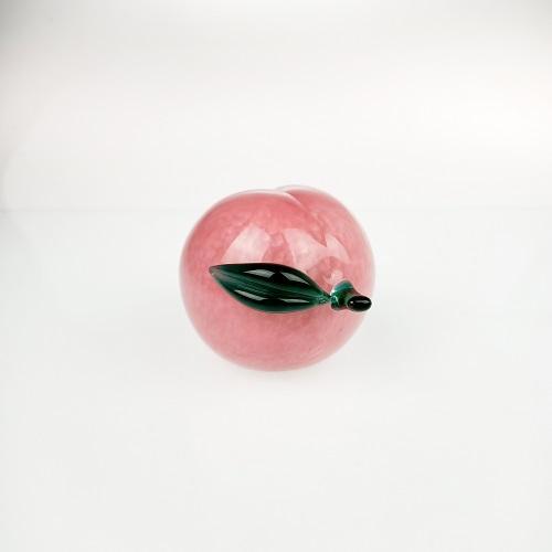 水蜜桃(粉紅綠葉)-台灣玻璃館