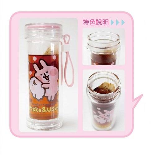 卡娜赫拉雙層玻璃杯300ml(亂花)-台灣玻璃館