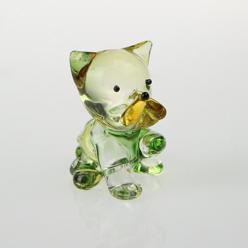 可愛小狗(綠色法鬥)-台灣玻璃館