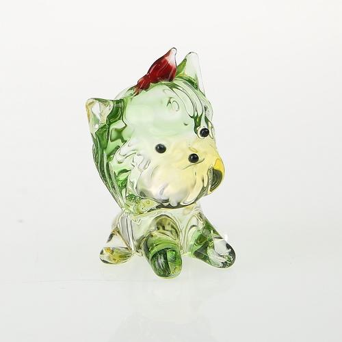 可愛小狗(綠色約克夏)-台灣玻璃館