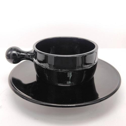 黑色摩登咖啡杯盤組-臺灣玻璃館