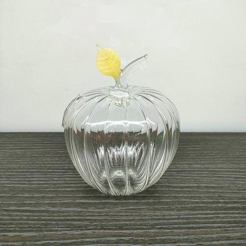 條紋蘋果錢筒(黃)-台灣玻璃館