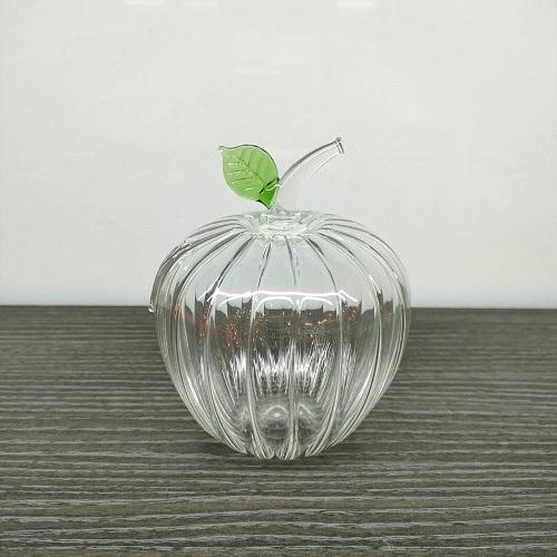 條紋蘋果錢筒(綠)-台灣玻璃館