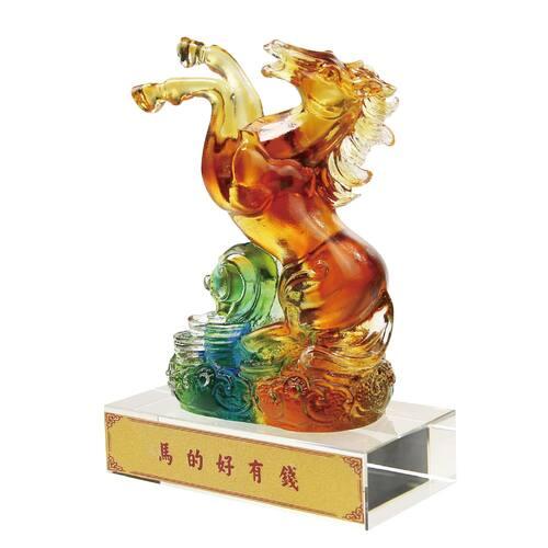 立馬發財|馬年招財禮品-台灣玻璃館